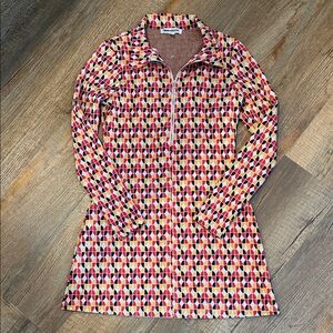 Urban Outfitters Multicolor Geometric Zip-Up Top